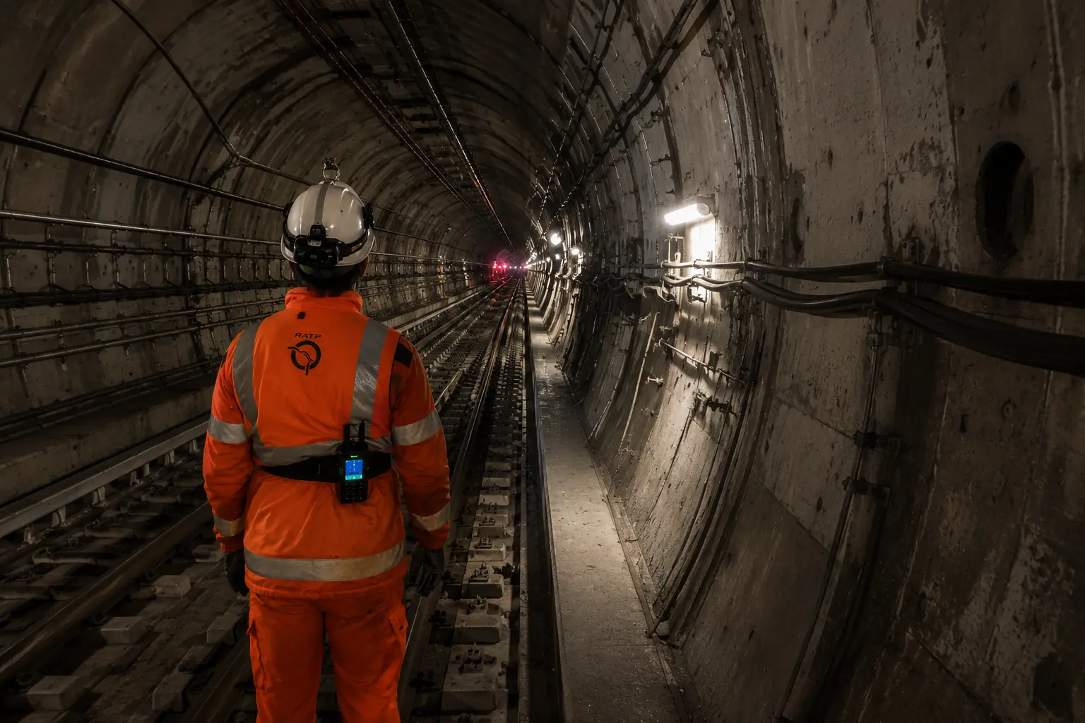 Field workers located in an underground metro environment
