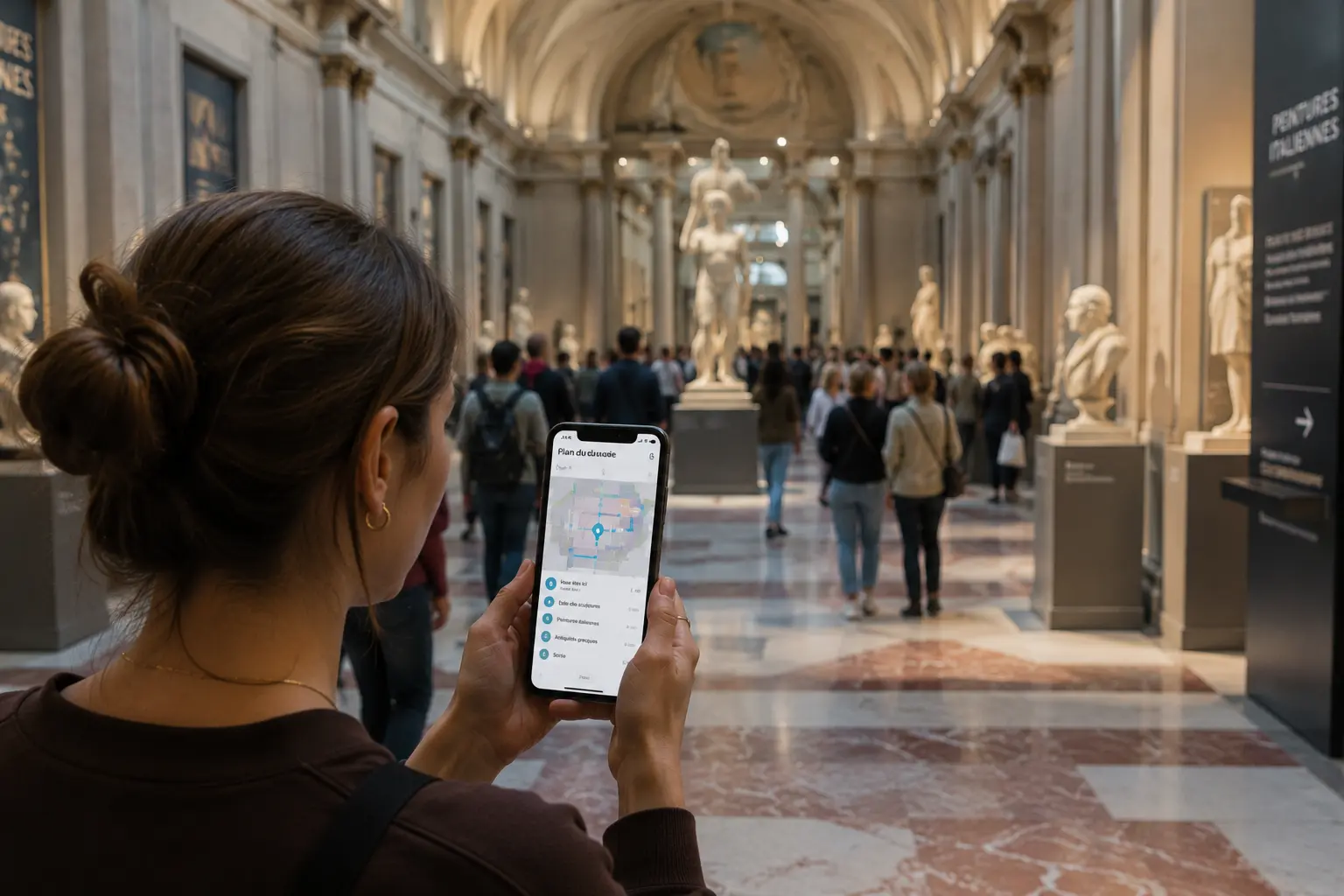 Visitors using indoor wayfinding