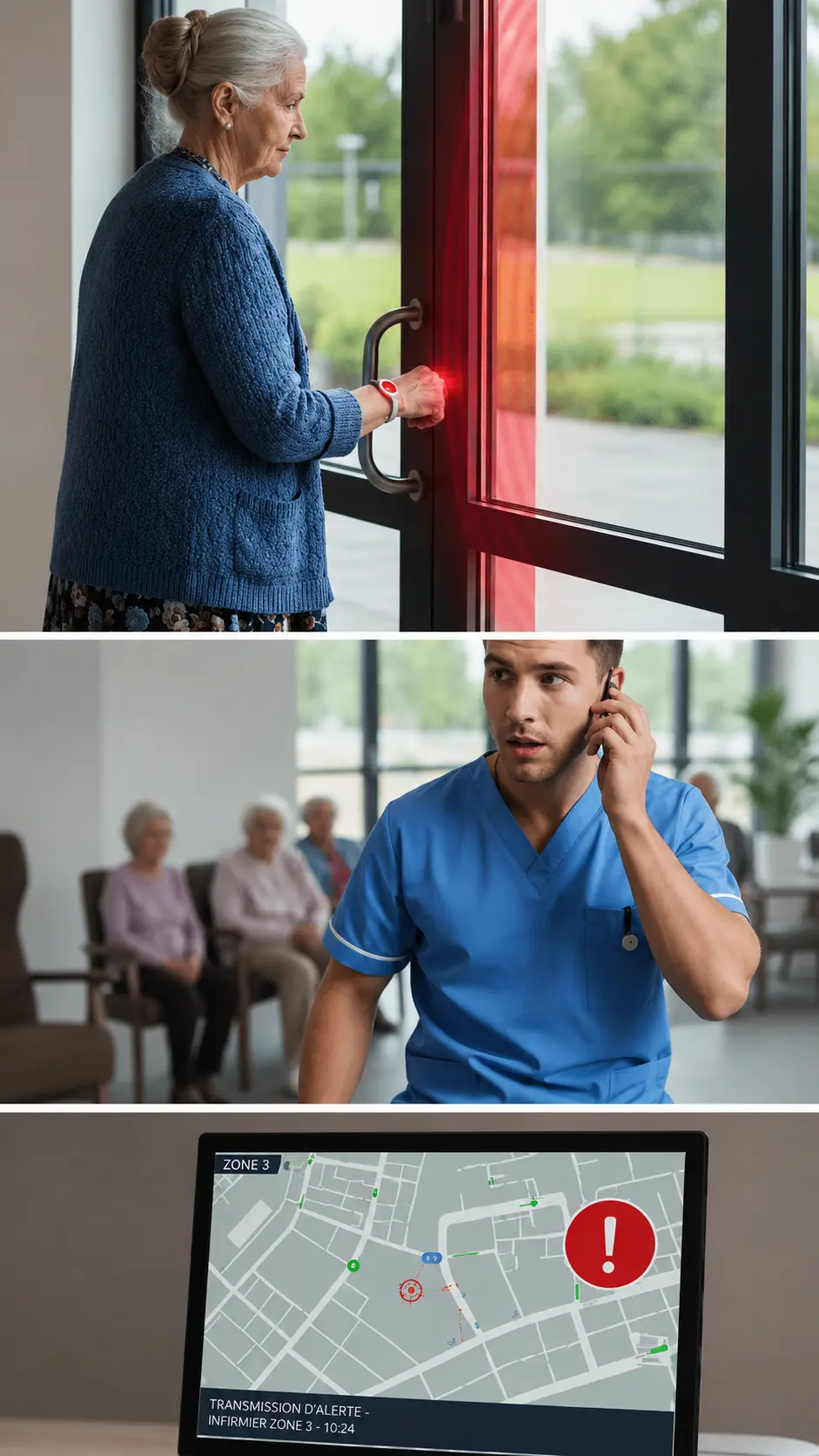 Resident geolocation and wandering detection in a care facility
