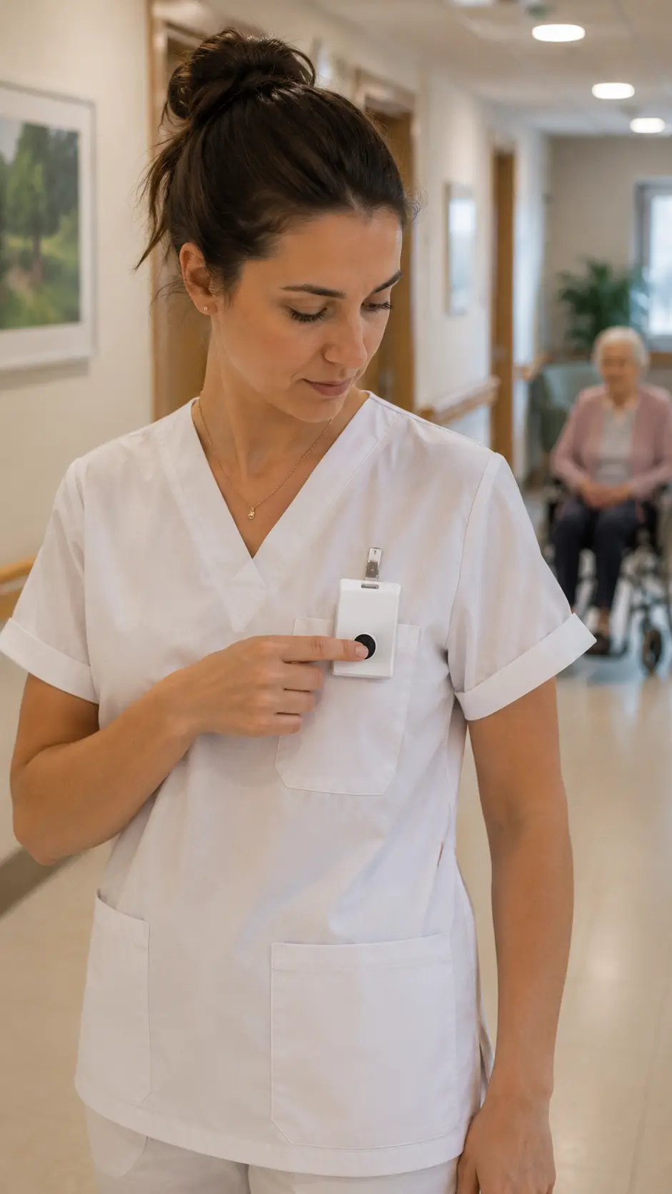 Wireless nurse call in a senior care facility