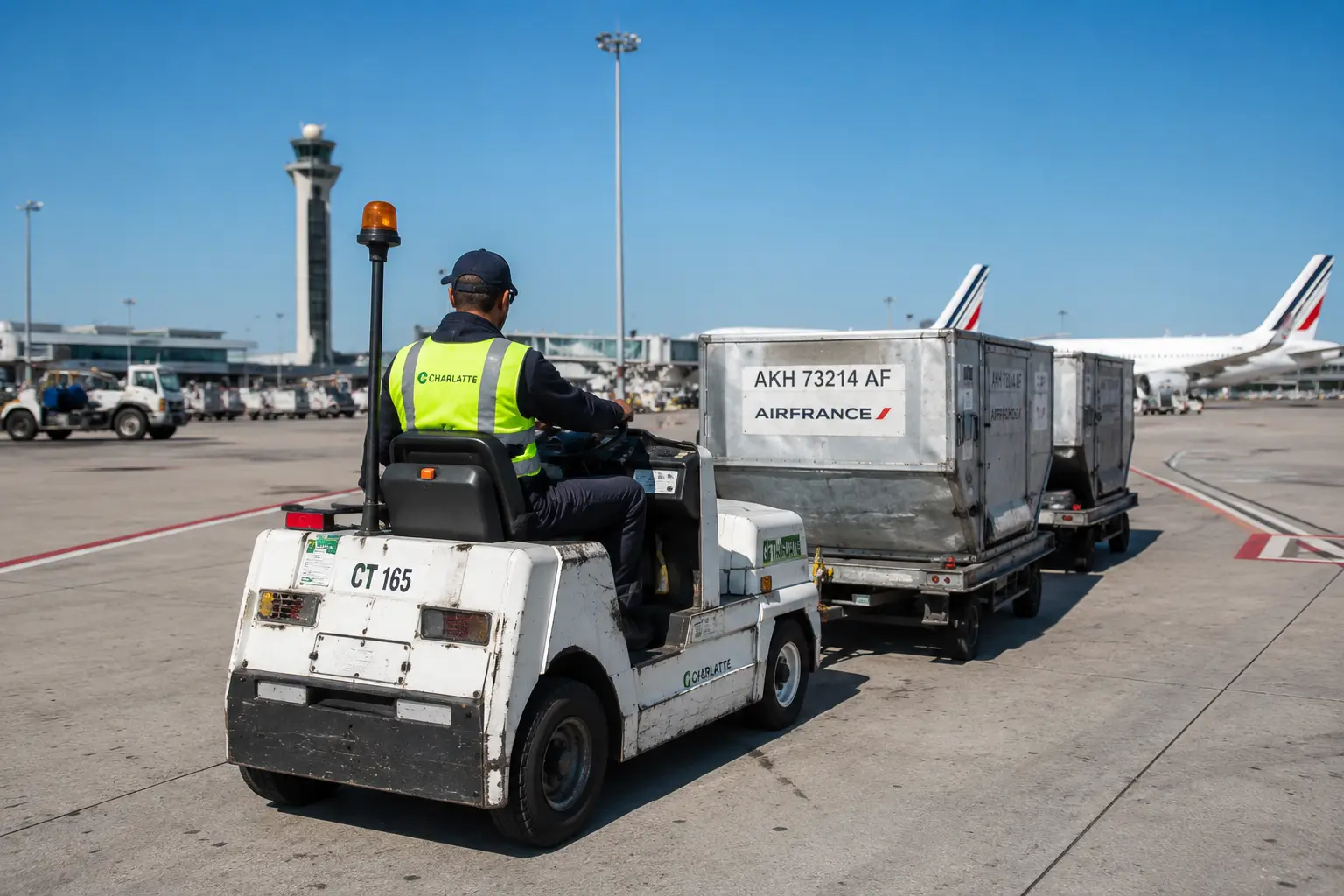 Airport ground handling tracking on a professional mobile device