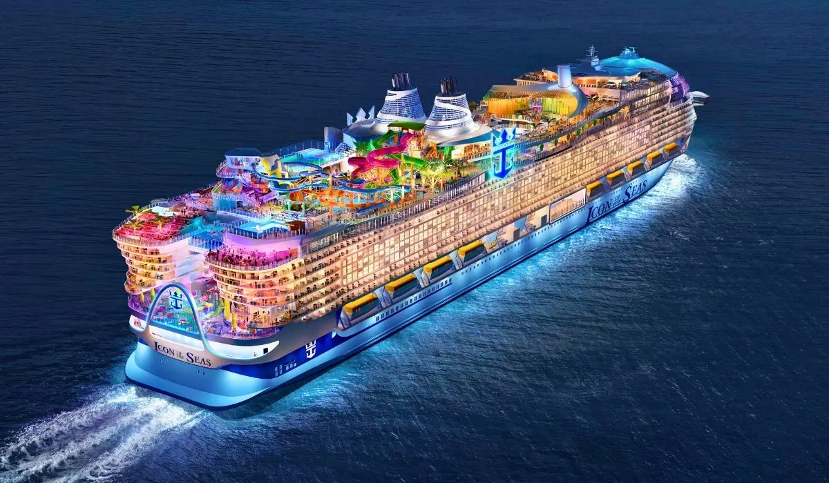 Cruise ship at sea