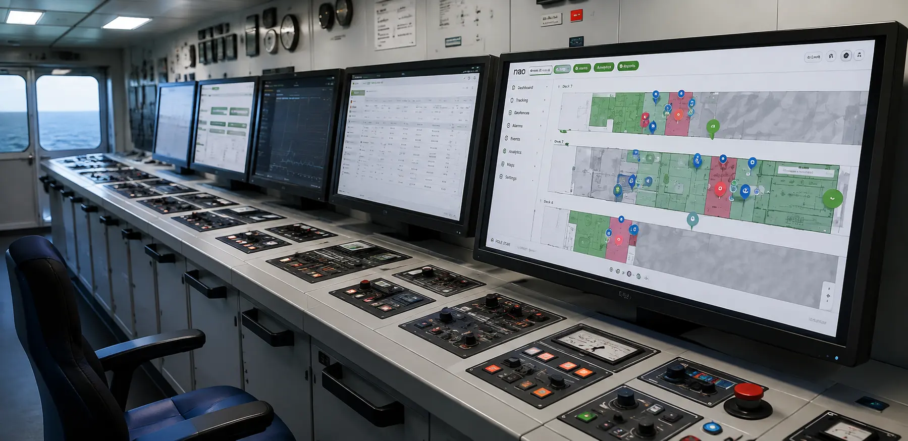 RTLS cruise ship dashboard for crew tracking and emergency response